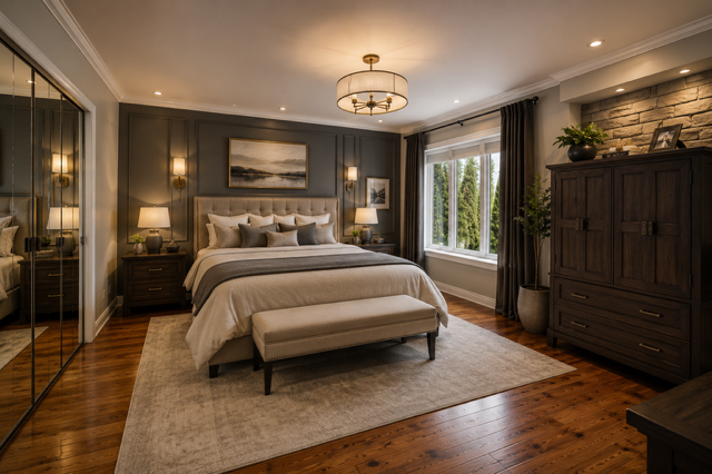 Master suite for the wedding party